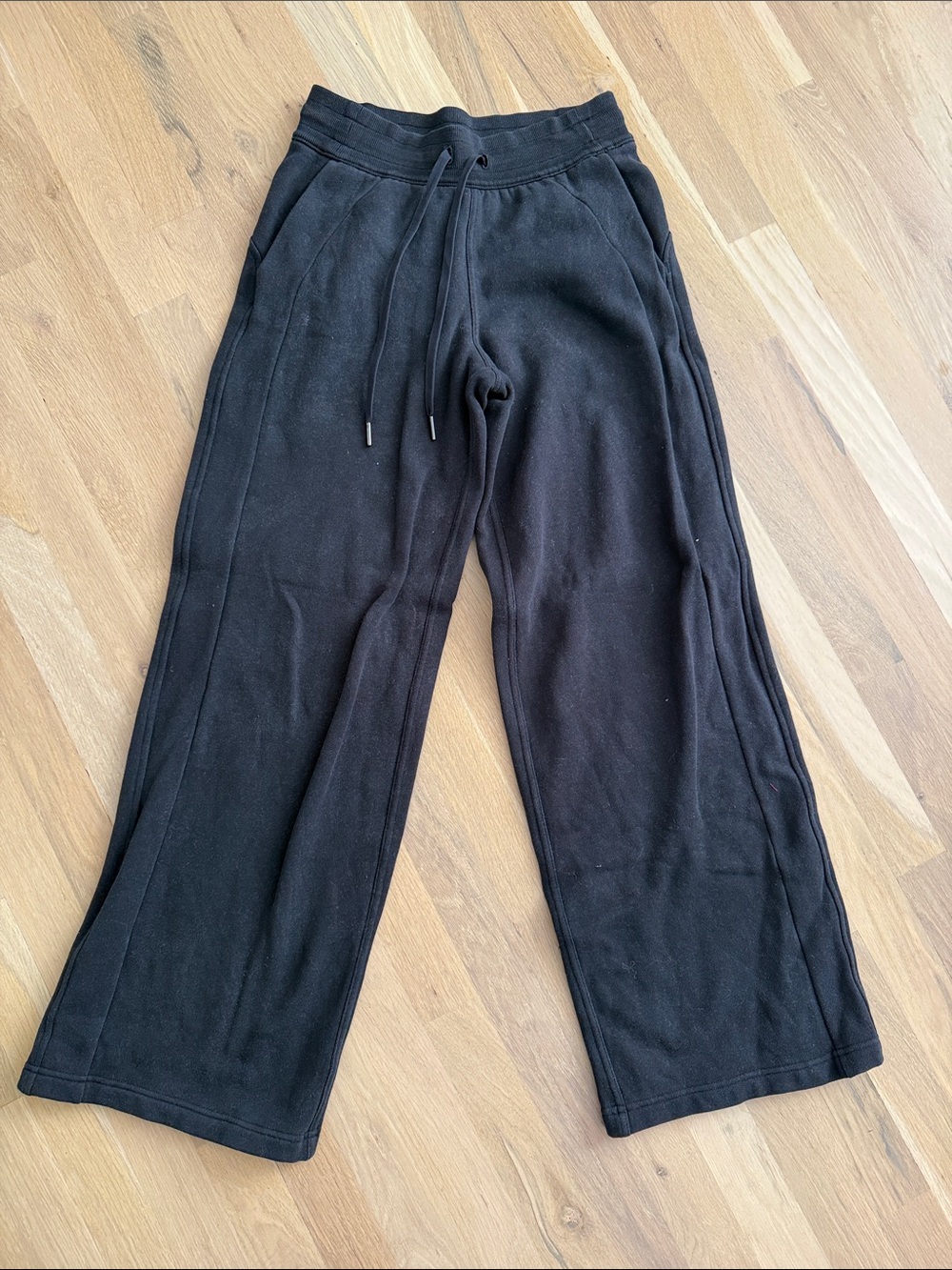 lululemon athletica Black Wide-Leg Sweatpants with Drawstring
